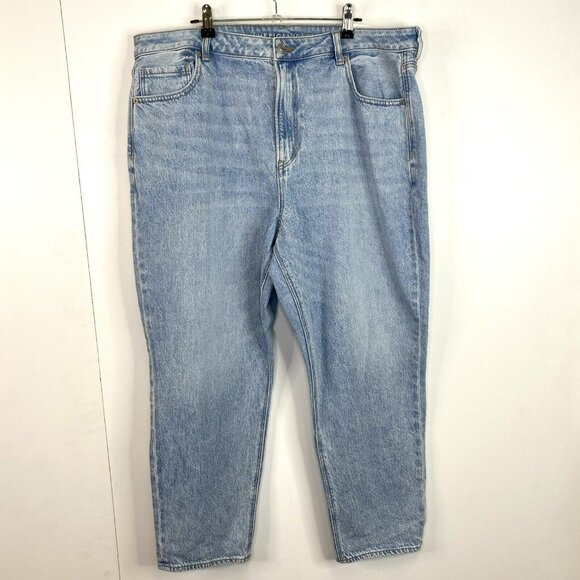 American Eagle Mom Jeans Womens Plus Size 18 Short High Rise 100% Cotton NWT - Picture 3 of 4